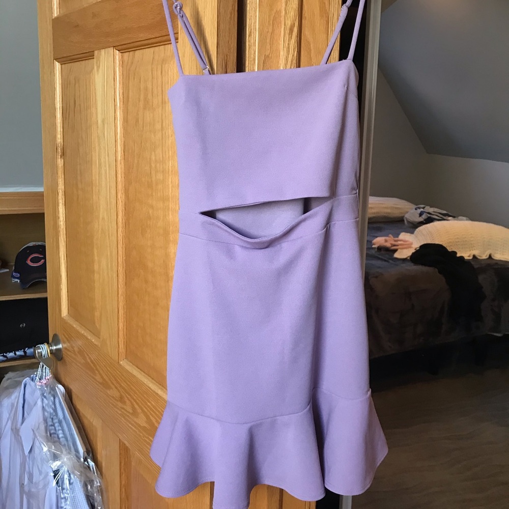 Purple Cutout Dress